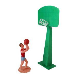 Vintage Cake Toppers Basketball Net & Player Cake Decorating Decorations